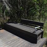 with a 34cm A timber slat bench seat, 43cm high,