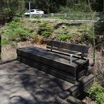 timber slat bench seat,  85 (8560m) 2m wide