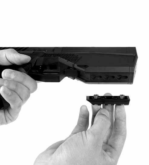 KEYMOD RAIL SECTIONS The Maxim 9 is compatible with KeyMod rail sections (sold separately) to allow for attachment of a