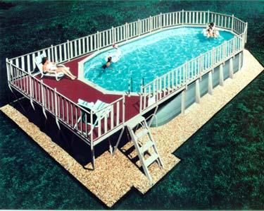 T3667-60A POOL ASSEMBLY AND INSTALLATION MANUAL Above Ground Aluminum Delta Sheetwall Oval Pools Note: Deck and fence accessories shown are optional.
