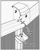 6. Install the Ledge Covers a. Loosen the front screw used to secure the top plate to the upright. b. Place a bottom ledge co