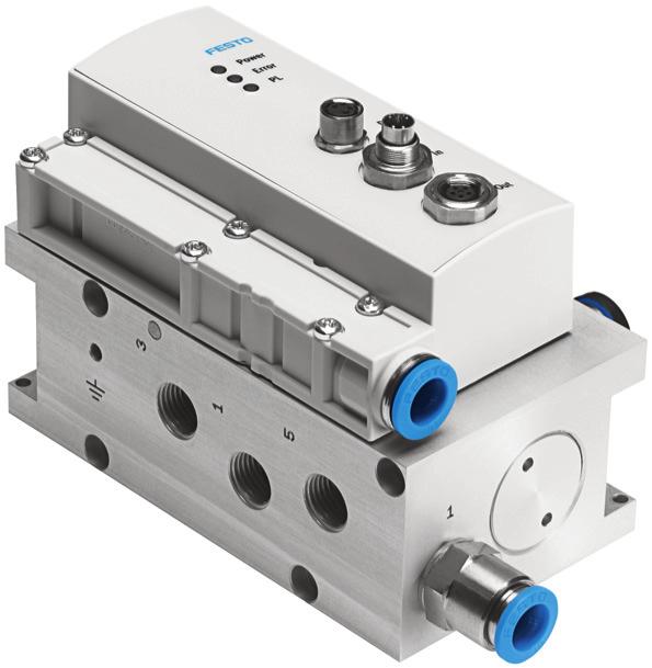 شیر کنترل جهت پروپورشنال مدل VPWP -M- 380 1,400 l/min -P- 24 V DC -L- 0 10 bar عملکرد شیر 5/3 وسط بسته با کنترل به روش Stop( )Soft دارای اینترفیس سریال یکپارچه برای سیستمهای سرو و پنیوماتیک برای