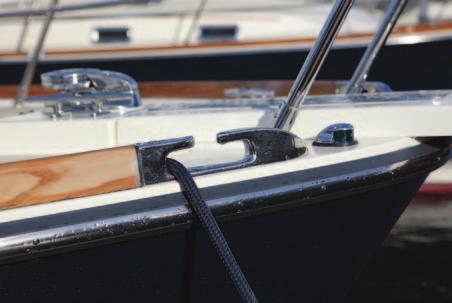 A t the helm, an elegantly finished navigational electronics pod offers plenty of space for all of the equipment that
