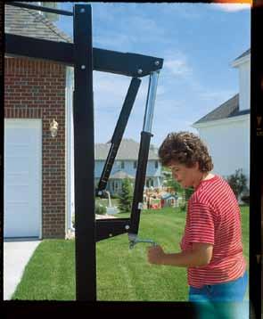 TruGlass Backboard Warranty Height Adjustment Range 7 1 /2' - 10' 7 1 /2' - 10' Safe Play Area at 10' 50" 50"" Safe Play Area at 8' 62" 62" Pole Size/Wall Thickness 5" Square,.12" Wall 5" Square,.