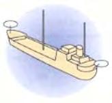 E. Power driven vessels under 12 metres may, in lieu of lights as in (a) carry on all-round white light and sidelights; the latter may be combined in 1 lantern. F.