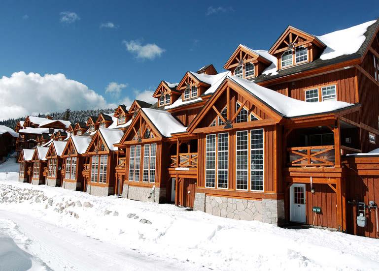 chalets and a variety of condominium buildings such as Black Bear,