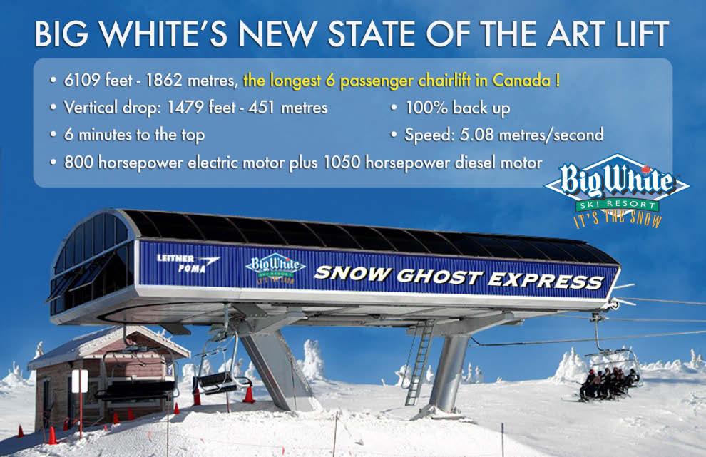 2005 New Snowghost Express Chair.
