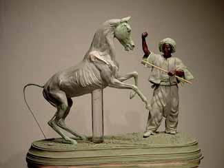 Karen Kasper began her work by first studying the exquisite details and expressions of Carle Vernet s Arabian horses Karen then similarly posed a sculpted skeleton, based on her exacting study of the