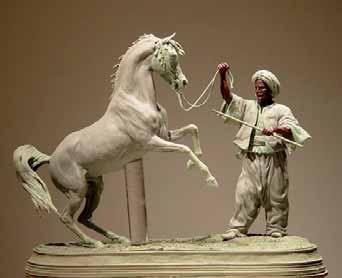 The process of creating The Vernet Bronzes continued as Karen developed each horse, layer by layer, following the sequential anatomy charts drawn by George Stubbs more than 200 years ago.