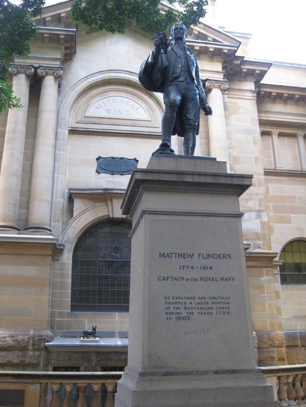 The statue of Captain Matthew Flinders, the explorer of southern Australia, was created by W. R.