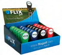 Green, Red, Blue and Gun Metal Clamshell retail package 22438 Display of 24 Flix