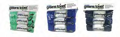 contains three 15 x15 Greens Towels 23122 Black 23123 Red 23124