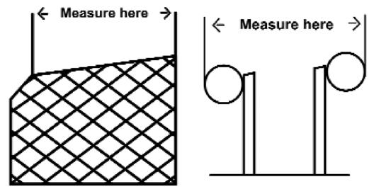 b. When the height of an obstacle cannot be clearly defined (natural hedge or brush fence), the height is measured to the fixed and solid part of the obstacle through which a horse cannot pass with