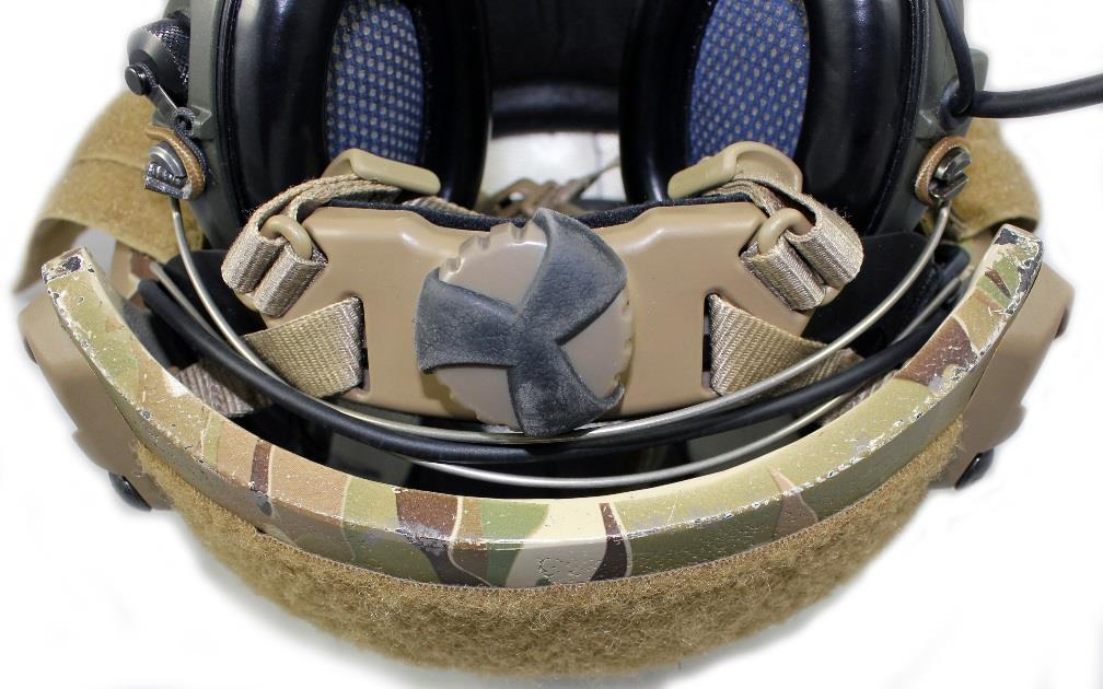 Then place your headset inside the helmet so the earcups align approximately with the way the headset is normally worn.