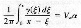 16/8/3 THE THIN AIRFOIL THEORY (III) Funamental equation for thin airfoil theory Solve integral equation ( ) to satisfy (1) the camber line is a streamline an () Kutta conition (c )= bounary
