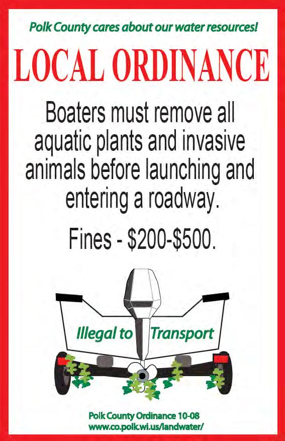Polk County Laws Polk County Ordinance 29-11: prohibits launching or operating on a public roadway any boat, boat trailer, or hunting,