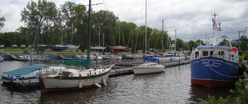 Structures include a main building and 2 rack buildings. Marina is dependent on breakwaters to maintain a calm harbor for operations. 8. Grand River Marine Co.