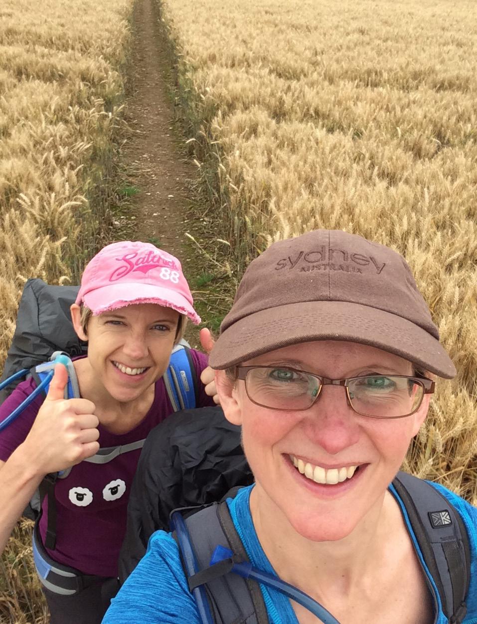 Vicky and Beth Allott-Hales walked 34 miles along St Swithun s Way from Farnham to Winchester.