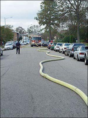 EMS Fire Ground Don'ts 1. Drive over fire hose. 2. Get yourself stuck behind incoming fire apparatus.