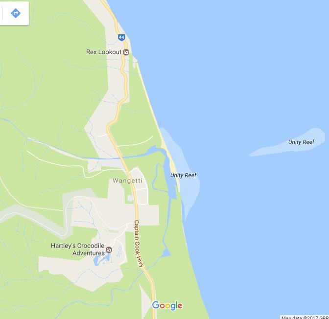 3rd LEG START AT WANGETTI BEACH TO OAK BEACH WANGETTI BEACH MAP North to Port Douglas Turn here off