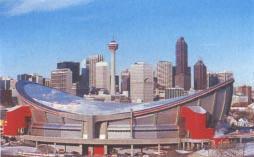 The second splendid venue, the Olympic Saddledome which with its saddle-shaped roof reflects Calgary s western spirit, has become one of the symbols of the city.