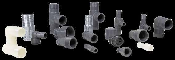 PLASTIC & STEEL INSERT FITTINGS Insert fittings are used with polyethylene (PE) pipe in buried cold water applications only, such as irrigation, residential lawn sprinkler systems, water service