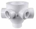 3,677,301) SPECIAL WASTE & VENT FITTING (SINGLE CONFIGURATION) This special stack fitting provides for the hookup and venting of a complete bathroom.
