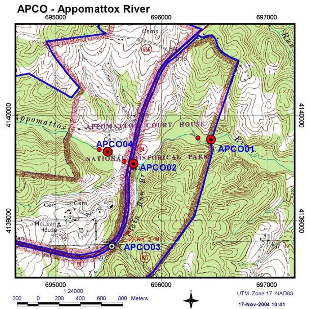 Map 1: Park: Appomattox