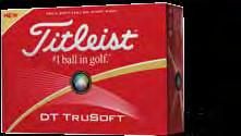 dt TruSoft New Titleist DT TruSoft golf balls provide exceptionally soft feel on every shot.