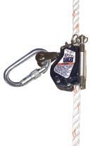 For use on 5/8 (16mm) rope with a 3 ft. (.9m) max length shock absorbing lanyard.
