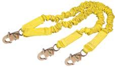 8m) double-leg stretch shock absorbing lanyard with aluminum