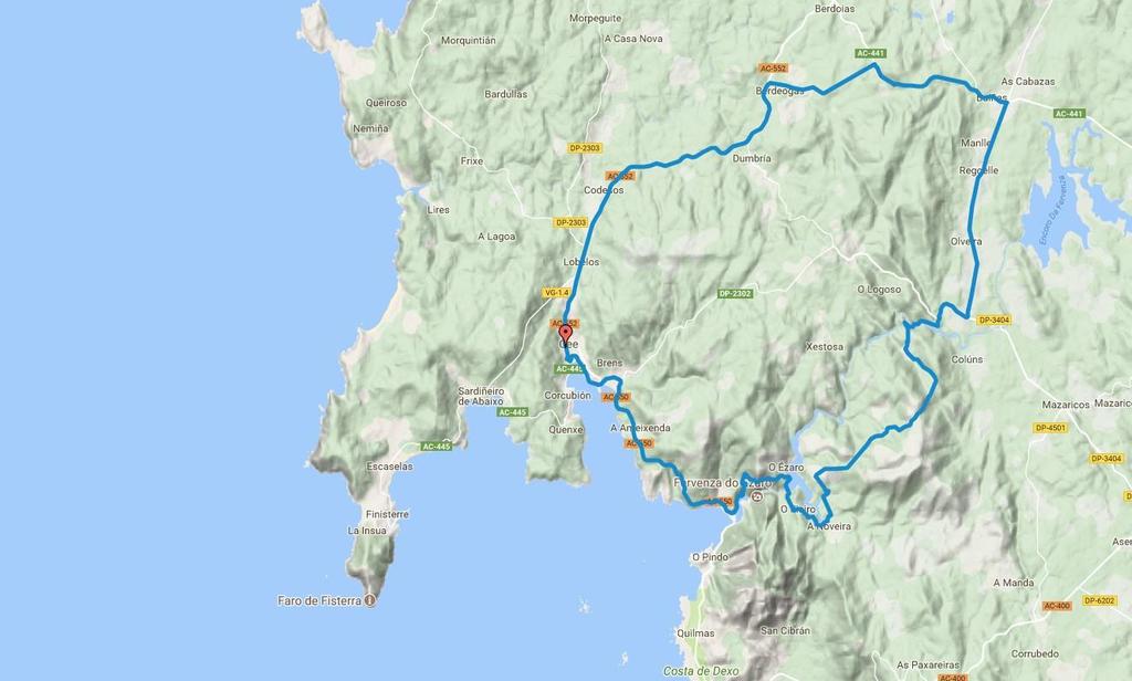 TRACKS ROAD BIKE 5 Distance: 58 km Climb: 1.