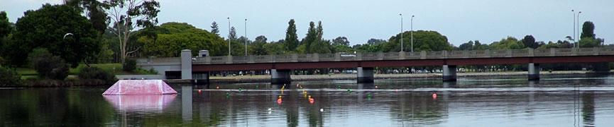 The Heirisson Island Tournament Water Ski Club jump is situated on the Swan River, in the heart of Perth.