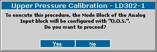 User s Manual If the value is correct, click Yes to conclude this procedure. Otherwise, click No and type the pressure value: Figure 9.