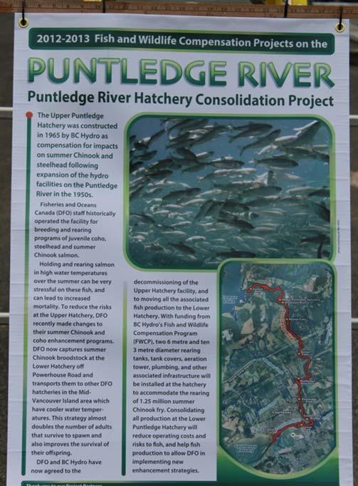APPENDIX A: Confirmation of FWCP Recognition Poster display at Puntledge Hatchery, for the annual