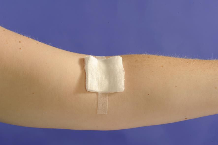 Hold gauze swab on puncture site for 30-60 seconds.