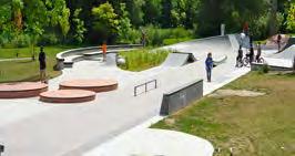 g) Welland Skatepark Address: 501 King St, Welland, ON Outdoor Skatepark Size: 14,300 sq.