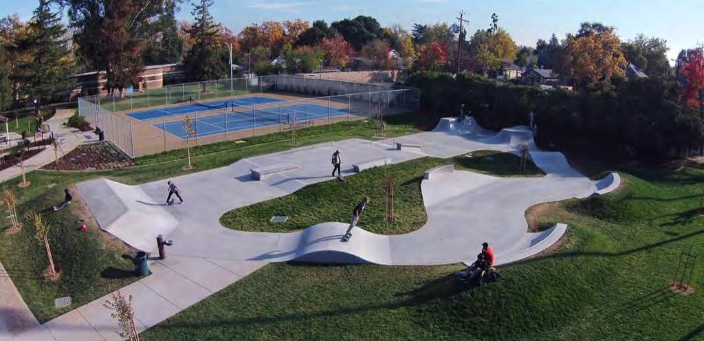 However, there are some general guidelines for each scale of park listed below. A) SKATE DOTS: (200sq ft to 1000sq ft 0.