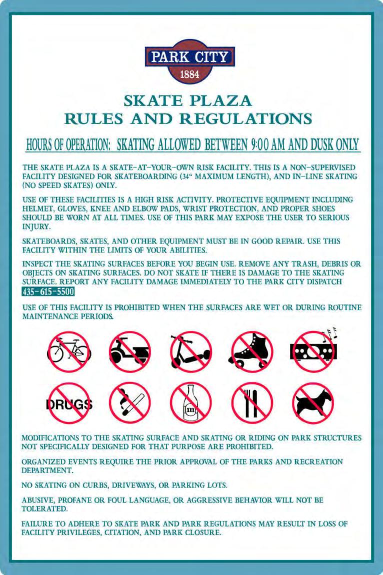 Skatepark Rules