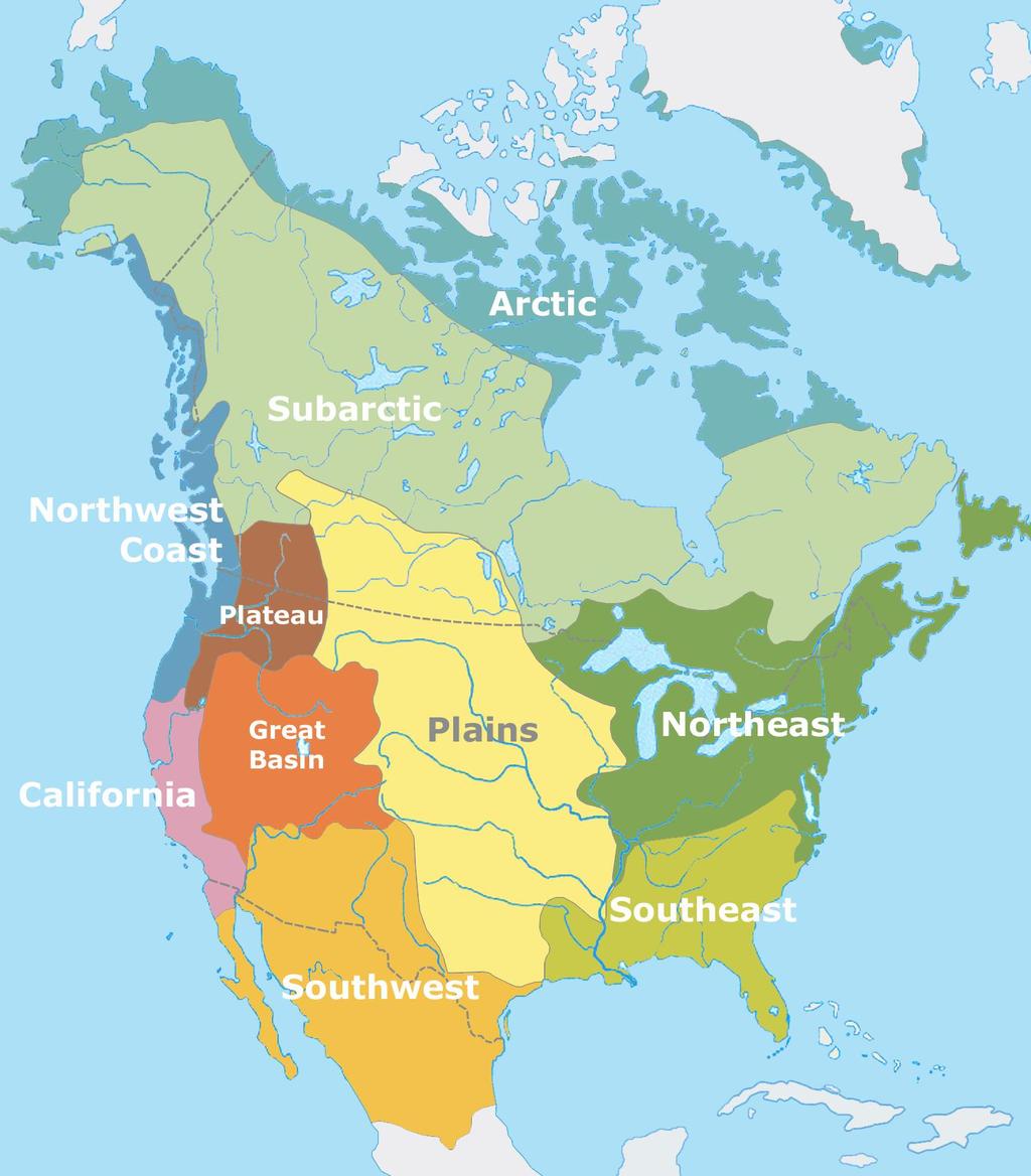 CULTURE GROUPS Cultural areas of North America at