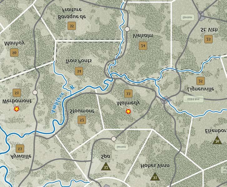 Page 20 Fast Action Battles: The Bulge Play Book path into Trois Ponts [34]. But its valid supply path would end there: per 9.