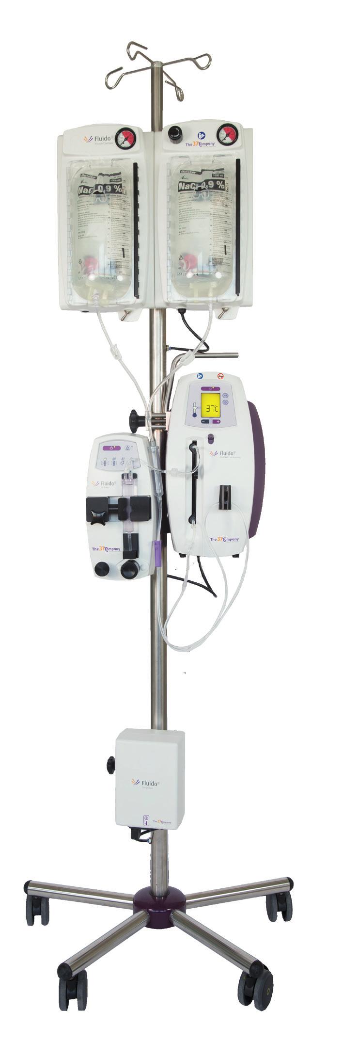 High Flow Warming System Fluido AirGuard System is a system. It warms blood and IV fluids in only 30 seconds to the desired temperature.