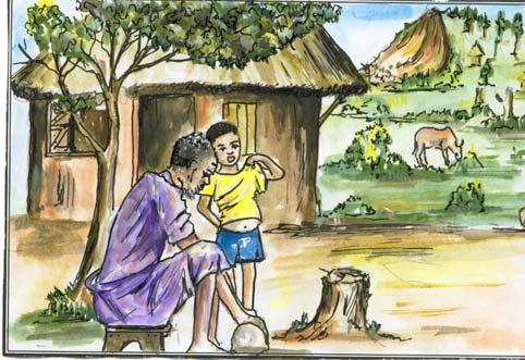 Finally, Safari decided to go to his grandfather to ask him what had happened. His grandfather was sitting outside of his house. He was not as scared as the other people in the village.