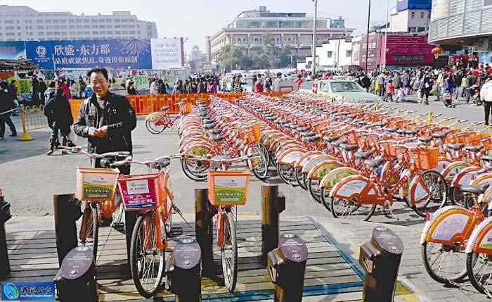 Hangzhou May 1, 2008, 2,500 bikes have