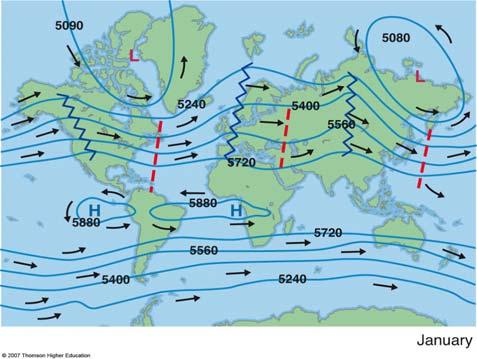 Rossby. Waves along the jet streams are known as Rossby waves. Three to six of them around the globe.
