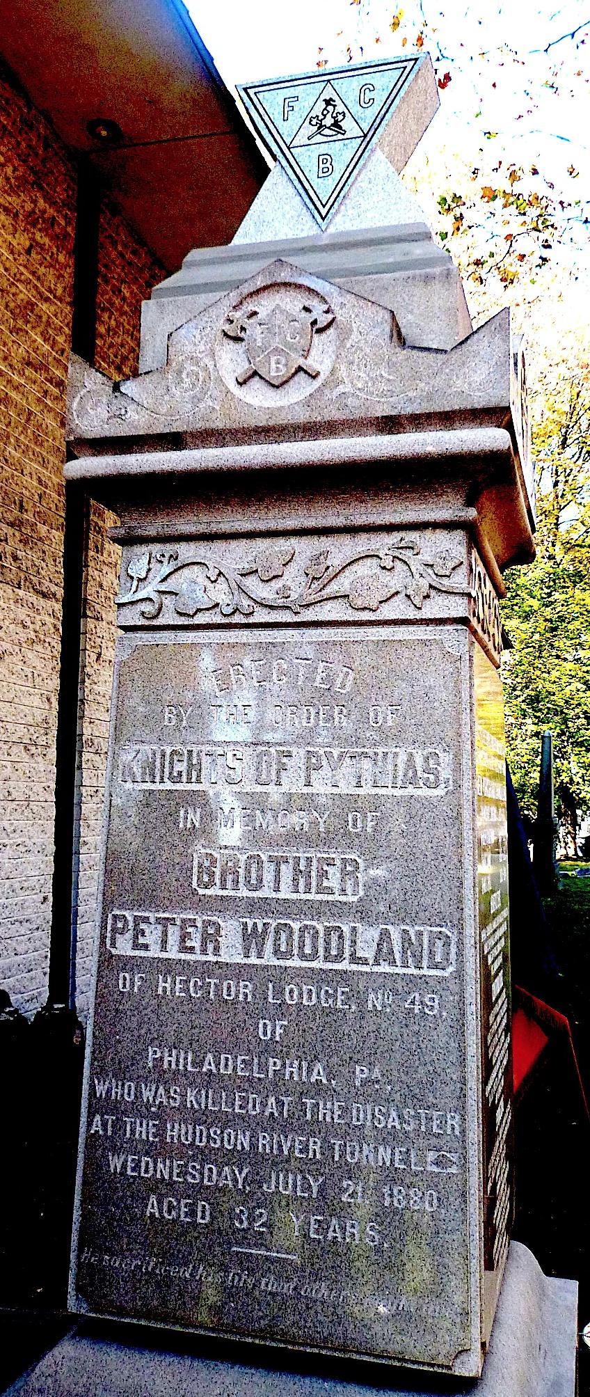 Pythian News Knights of Pythias Honor Hero Who Saved Lives Fraternal & Charitable Order rededicate Monument to Peter Woodland The Order of Knights of Pythias, honored a heroic member who died