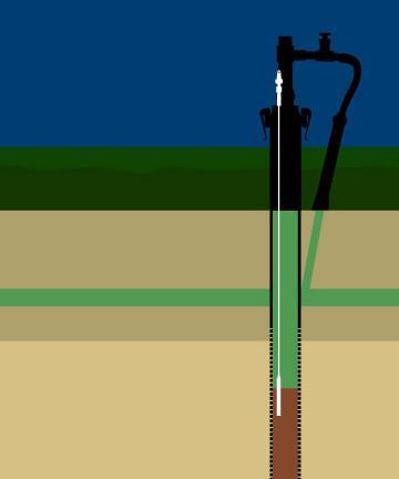 indicator at the wellhead, ¼-inch nylon tubing and a