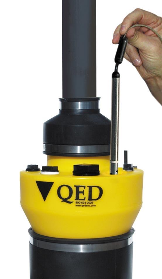 QED Stabilizer Well Caps Easy liquid level measurement without removing the well cap or shutting off gas flow faster, safer,
