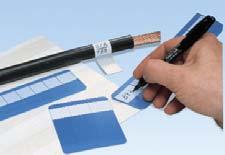 Write-On Marker Cards Self-Laminating Clear section of marker overlaminates and protects write-on legend have ink receptive area to allow hand-written legends Ties Type PSCC Type PSWM Width Length