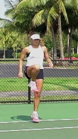 As the knee is lifted, perform a skip a slight bounce off the ground.